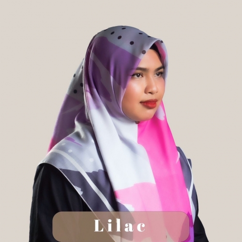 Tudung Bawal Cotton Voile - Lilac